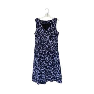 Lafayette 148 Purple V-Neck Business Office Career Sheath Dress Size 8